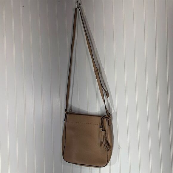 Tory Burch McGraw Crossbody Bag Devon Sand Pebbled Leather w/ Dust Bag Designer - Picture 8 of 12